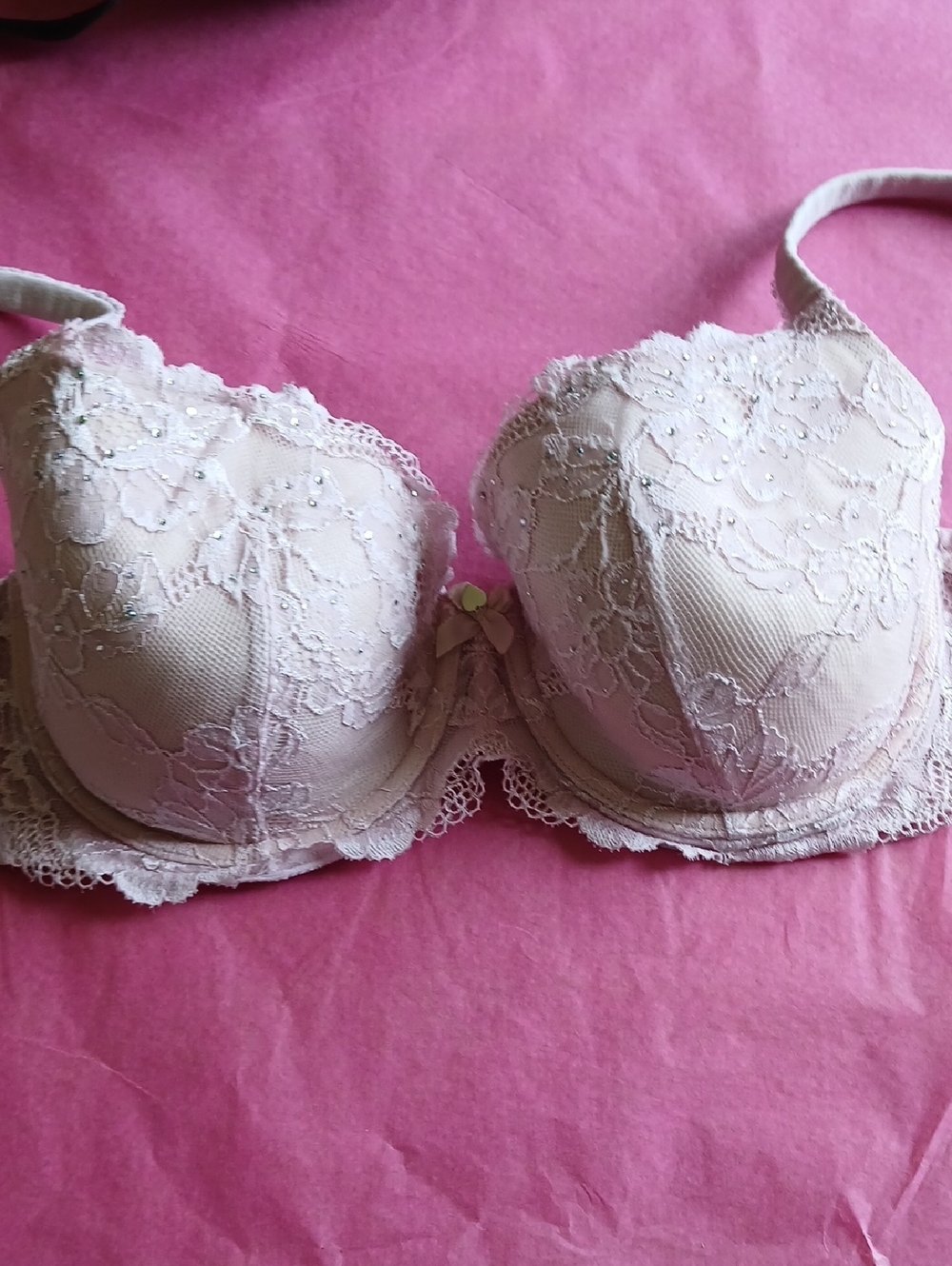 Victoria's Secret Lace Underwire Bra in Pale Pink